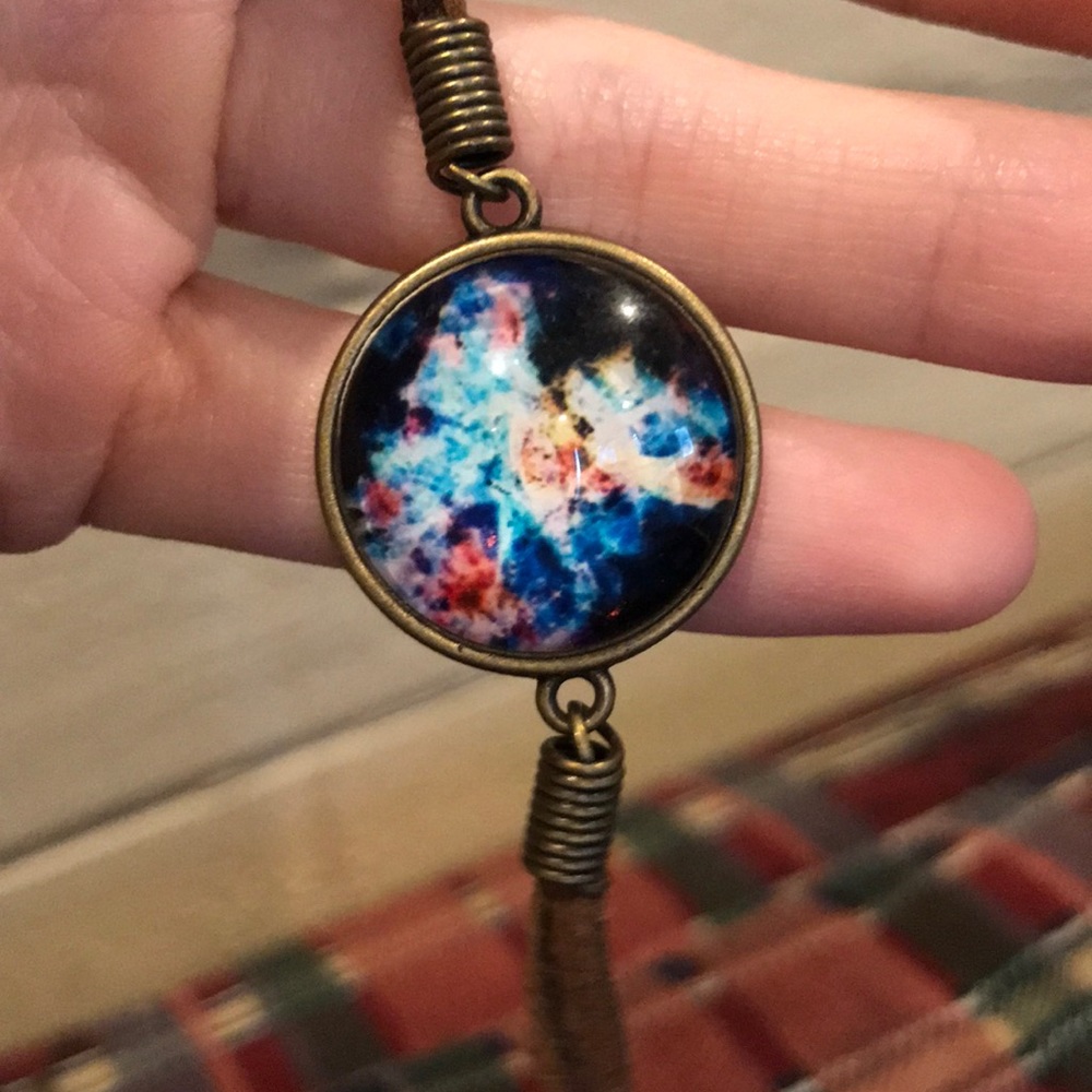 Leather galaxy bracelet